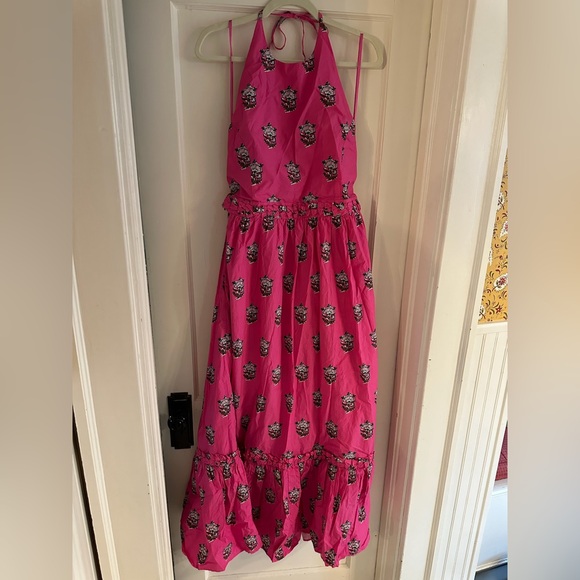 RHODE SALENA DRESS MARIGOLD FLOWER HOT PINK Size XL - Picture 2 of 7